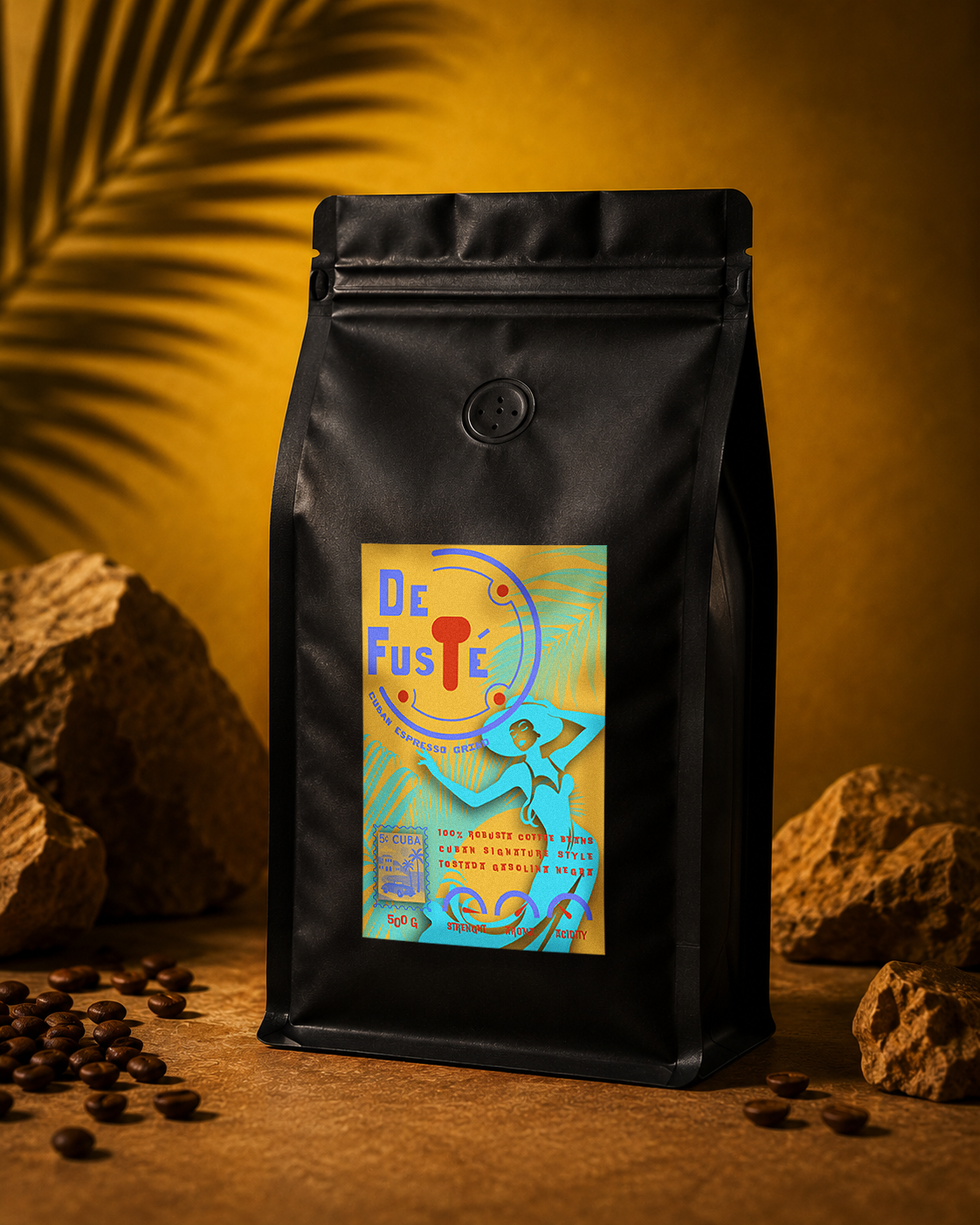 De Fusté Gasolina Negra product label